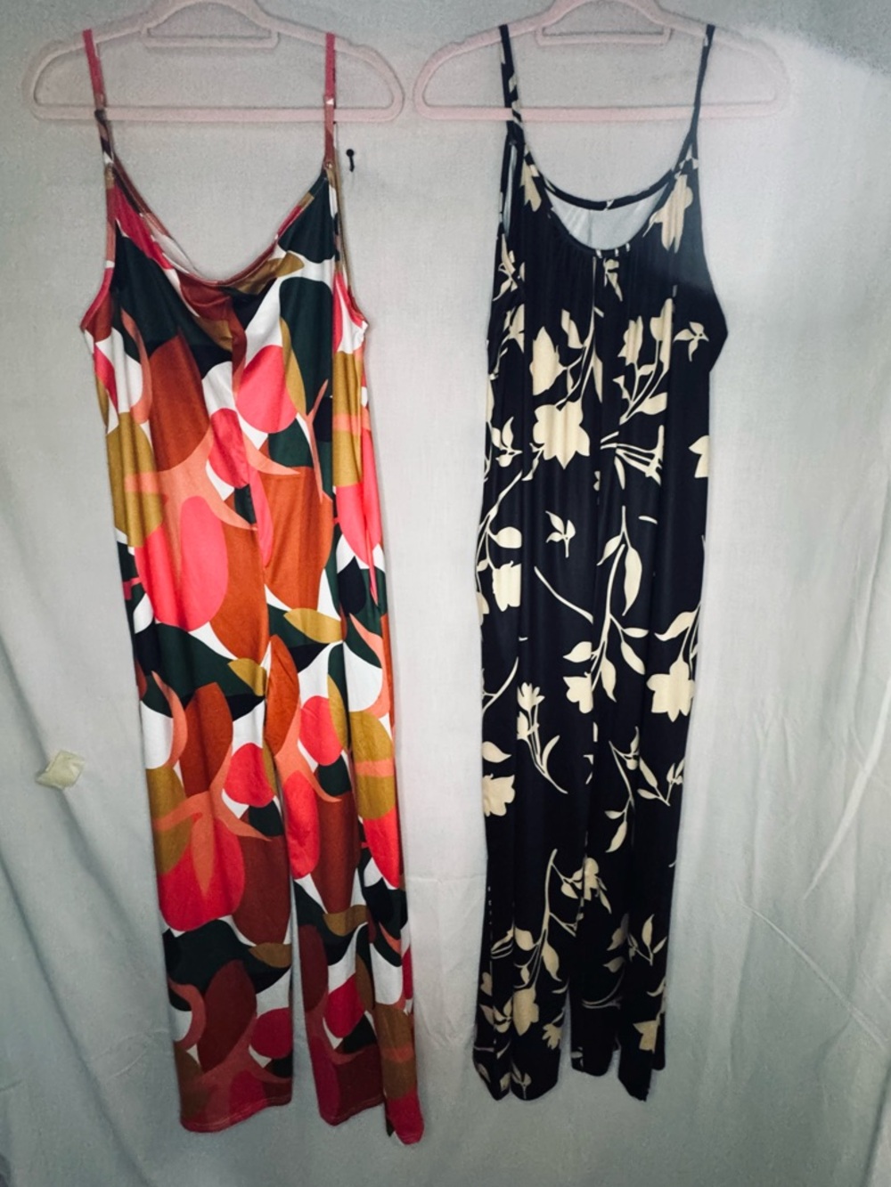 Two Rompers- Multicolor Abstract & Black Floral - Picture 4 of 8